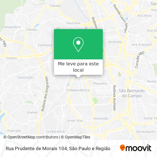 Rua Prudente de Morais 104 mapa