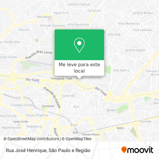 Rua José Henrique mapa