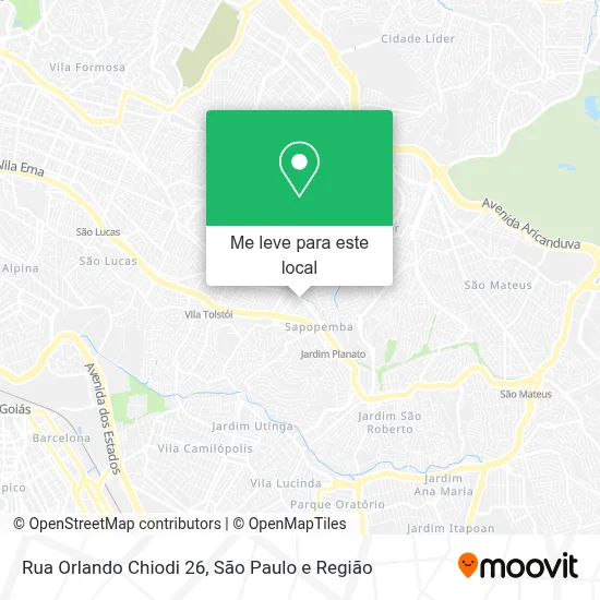 Rua Orlando Chiodi 26 mapa