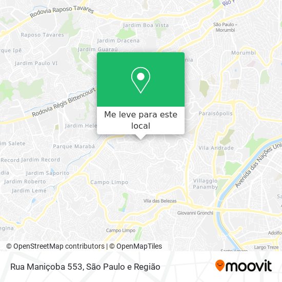 Rua Maniçoba 553 mapa
