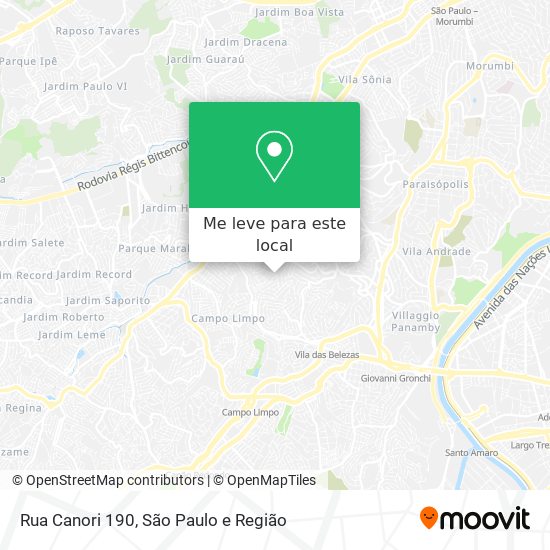 Rua Canori 190 mapa