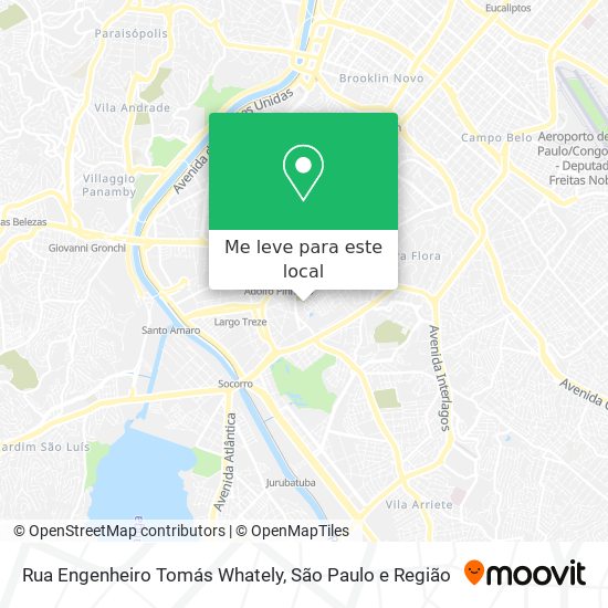 Rua Engenheiro Tomás Whately mapa