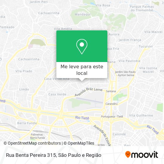 Rua Benta Pereira 315 mapa