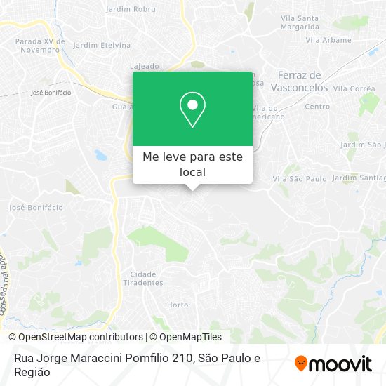Rua Jorge Maraccini Pomfilio 210 mapa