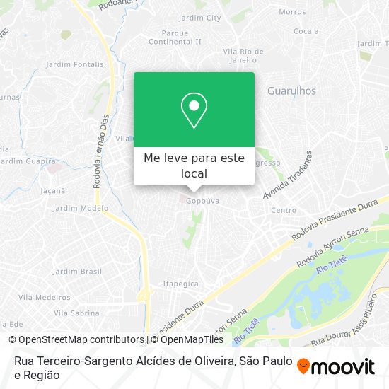 Rua Terceiro-Sargento Alcídes de Oliveira mapa
