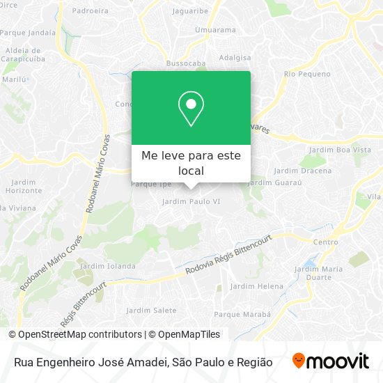 Rua Engenheiro José Amadei mapa