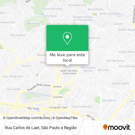 Rua Carlos de Laet mapa