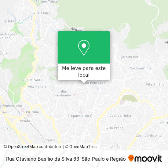 Rua Otaviano Basílio da Silva 83 mapa