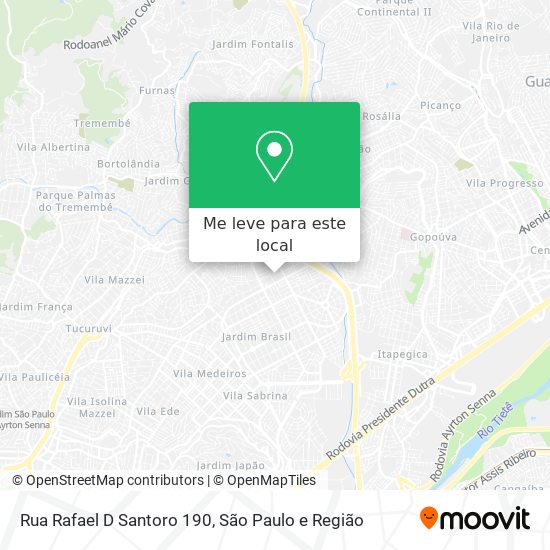 Rua Rafael D Santoro 190 mapa