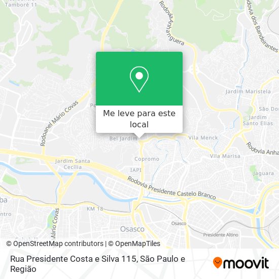 Rua Presidente Costa e Silva 115 mapa