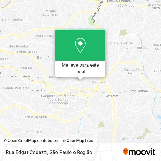 Rua Edgar Codazzi mapa