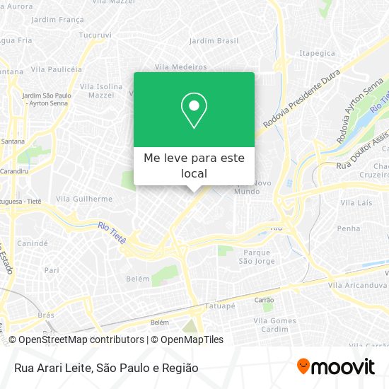 Rua Arari Leite mapa