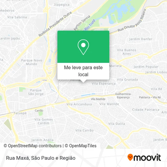 Rua Maxá mapa