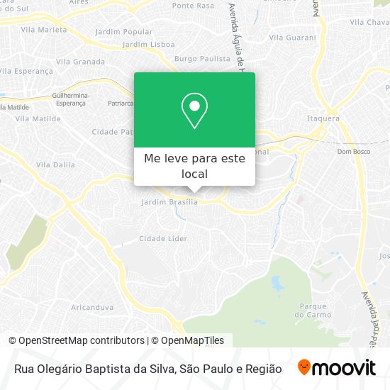 Rua Olegário Baptista da Silva mapa