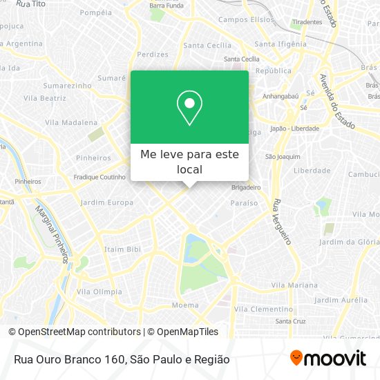 Rua Ouro Branco 160 mapa