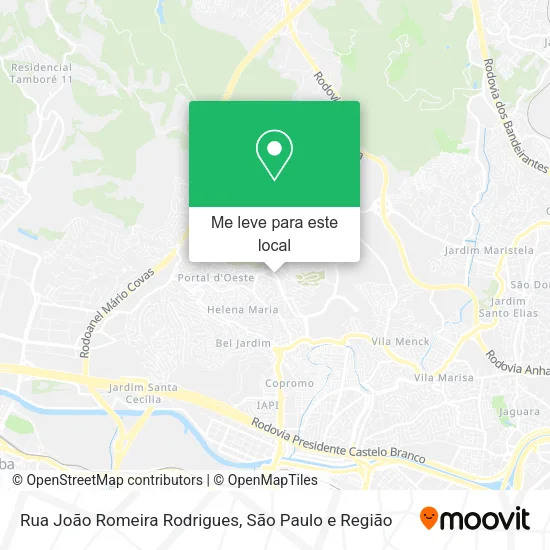 Rua João Romeira Rodrigues mapa
