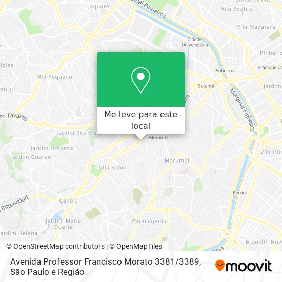 Avenida Professor Francisco Morato 3381 / 3389 mapa