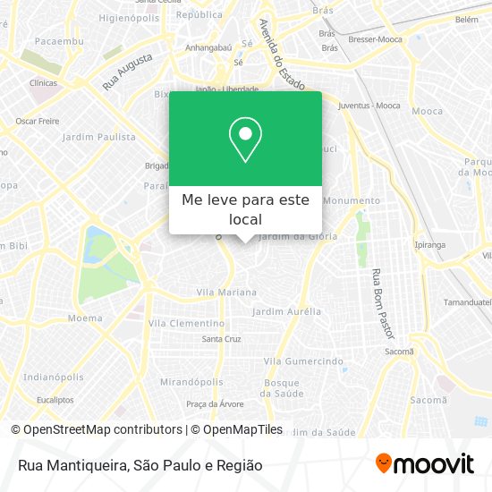 Rua Mantiqueira mapa