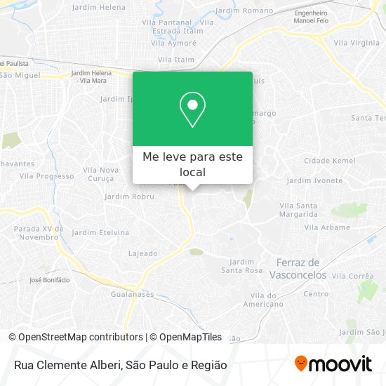 Rua Clemente Alberi mapa