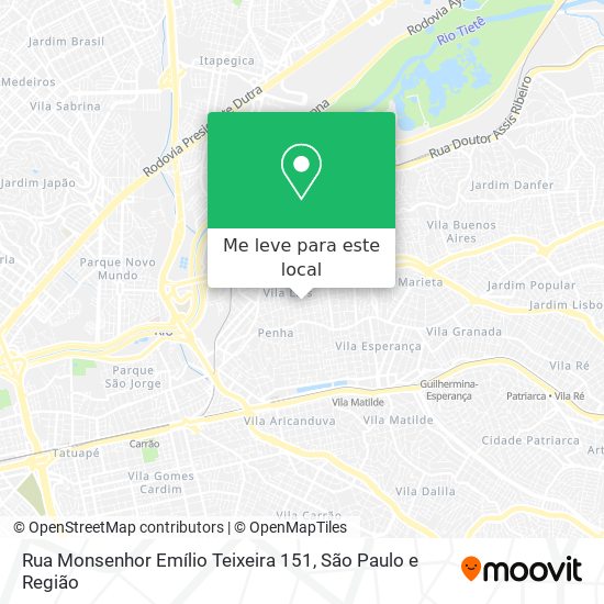 Rua Monsenhor Emílio Teixeira 151 mapa