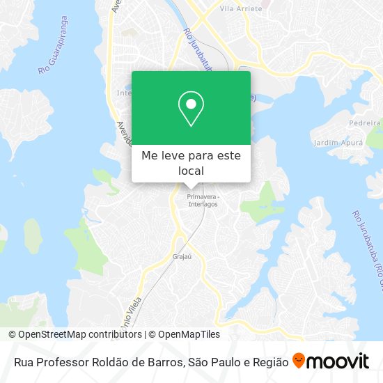 Rua Professor Roldão de Barros mapa