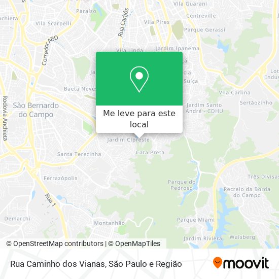 Rua Caminho dos Vianas mapa