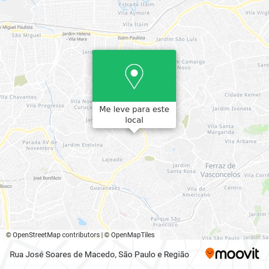 Rua José Soares de Macedo mapa