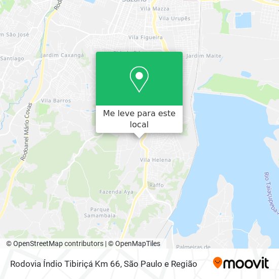 Rodovia Índio Tibiriçá Km 66 mapa