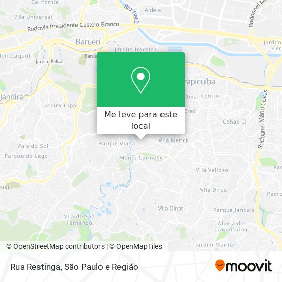 Rua Restinga mapa