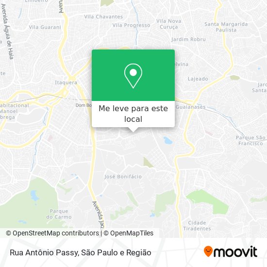 Rua Antônio Passy mapa