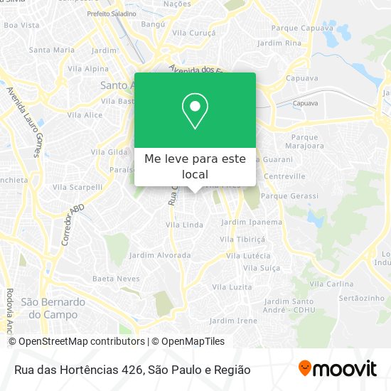 Rua das Hortências 426 mapa