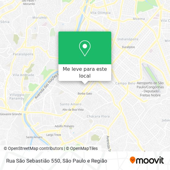 Rua São Sebastião 550 mapa