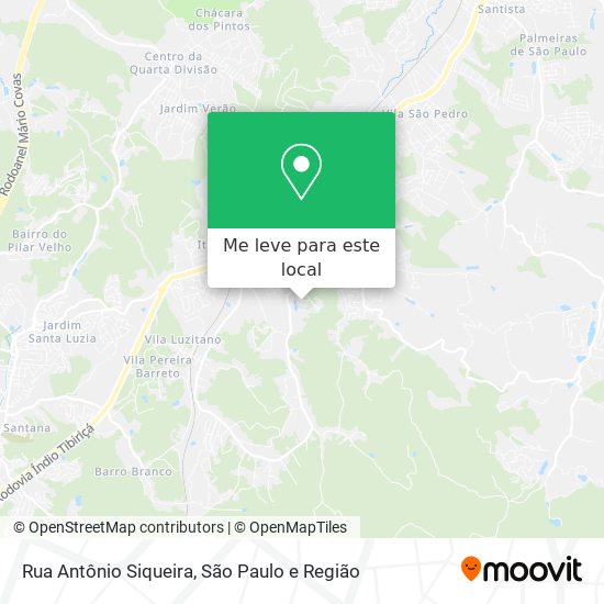 Rua Antônio Siqueira mapa