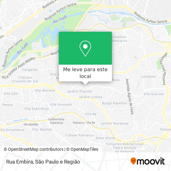 Rua Embira mapa