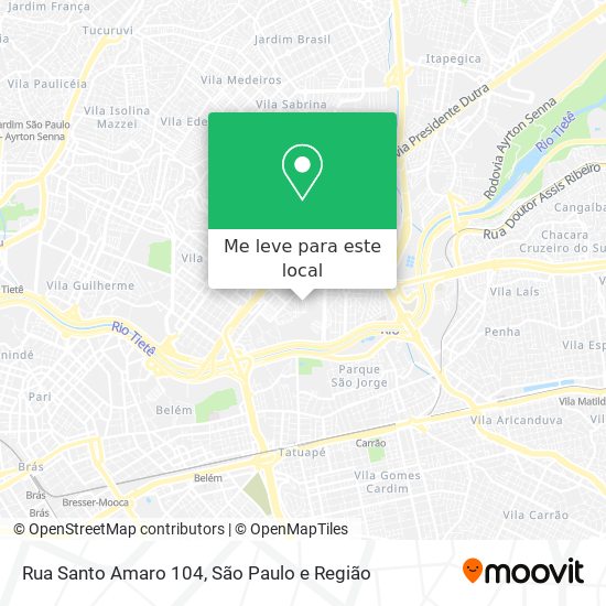 Rua Santo Amaro 104 mapa