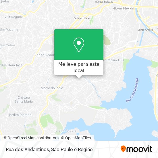 Rua dos Andantinos mapa