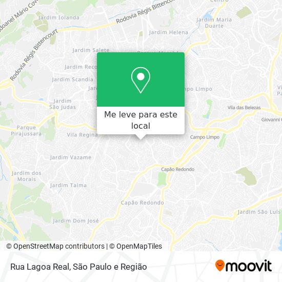 Rua Lagoa Real mapa