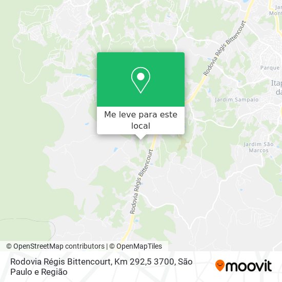 Rodovia Régis Bittencourt, Km 292,5 3700 mapa