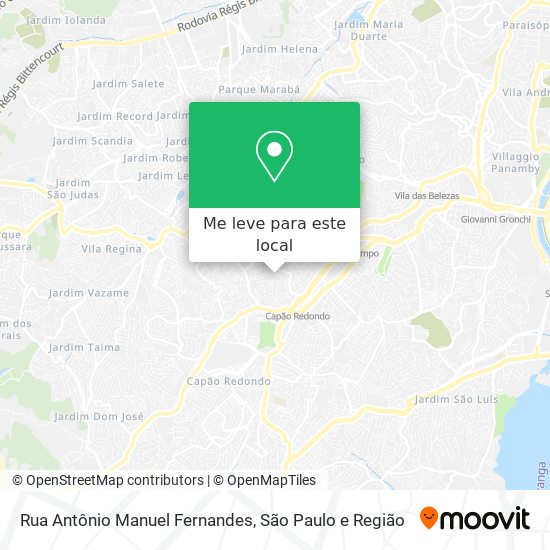 Rua Antônio Manuel Fernandes mapa