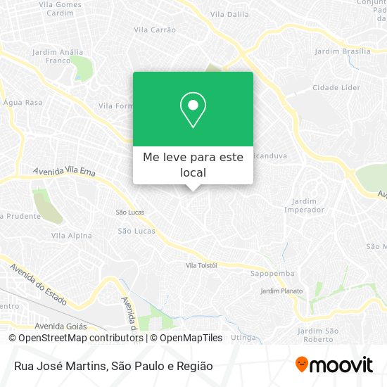 Rua José Martins mapa