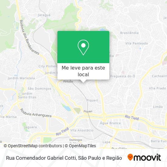 Rua Comendador Gabriel Cotti mapa