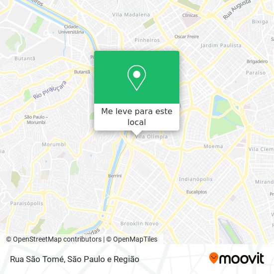 Rua São Tomé mapa