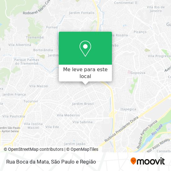Rua Boca da Mata mapa