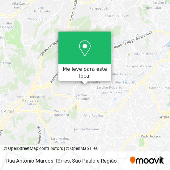 Rua Antônio Marcos Tôrres mapa