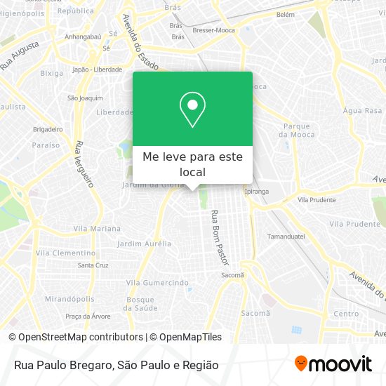 Rua Paulo Bregaro mapa