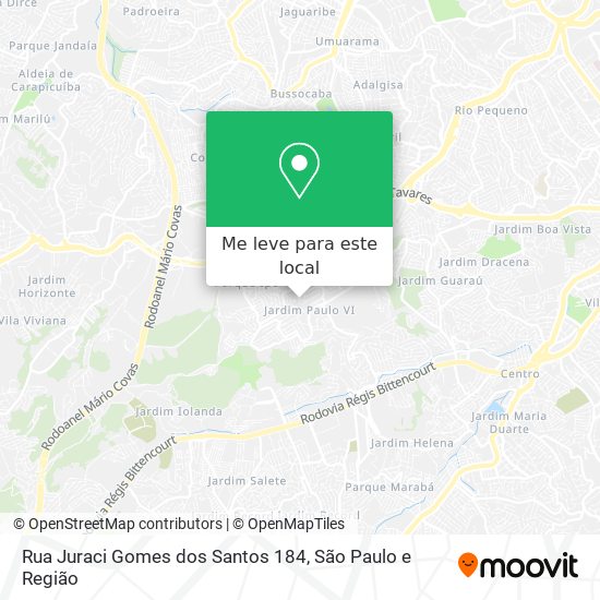 Rua Juraci Gomes dos Santos 184 mapa