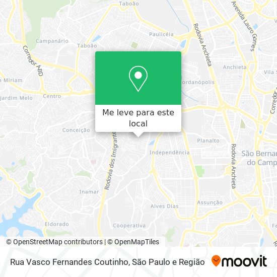 Rua Vasco Fernandes Coutinho mapa