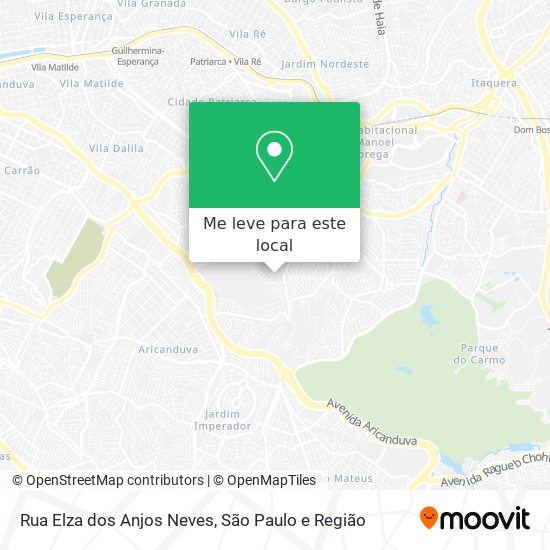 Rua Elza dos Anjos Neves mapa