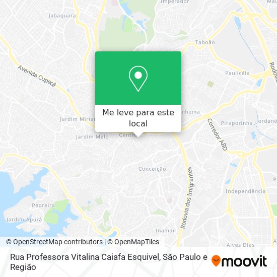 Rua Professora Vitalina Caiafa Esquivel mapa