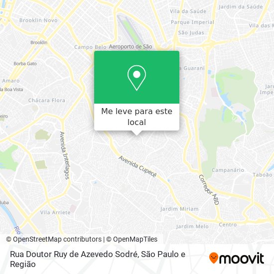 Rua Doutor Ruy de Azevedo Sodré mapa